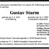 Sturm Gustav 1910-2000 Todesanzeige